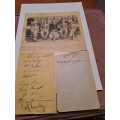 Original signatures of 11 RAF Boxers in RSA 1938, plus 2 pages with pictures of team