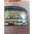 Queen Mary antique tin (6 ships on sides)