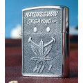 Zippo Style Liquid Fuel Star Lighter -- Natures way of saying Hi (Pack of Two)