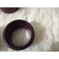 Set of 6 wooden serviette rings