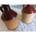 2 x Vintage stoneware decanters