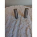 Stainless steel salt and pepper set