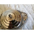 Stunning vintage silverplated butter dish