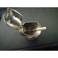 Salt server in the shape of a miniature sugar bowl