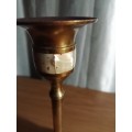 Stunning brass candle holder