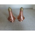 Copper and Brass salt and pepper sellars for decoration