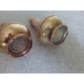 Copper and Brass salt and pepper sellars for decoration