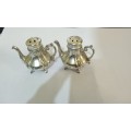 The sweetest silver plated salt shakers