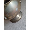 Antique brass coal scuttle helmet in need of TLC