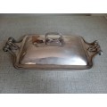 Well used silver plated serving dish with lid