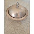Vintage silver plated butter dish with lid