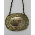 Antique silver plated wine label