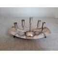 Silver plated candle holder for thin candles