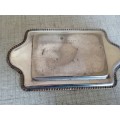 Small silver plated butter dish