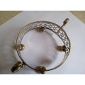 Small silver plated bowl holder