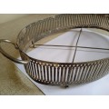 Oval silver plated dish holder