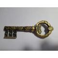 Vintage brass In Vino Veritas key cork screw