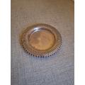 Silver plated wine bottle coaster