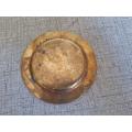 Stunning small brass wall plate 10cm diameter