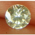 DIAMOND  -0.26 CARAT FANCY YELLOW VS2 ROUND BRILLIANT NATURAL LOOSE DIAMOND
