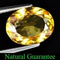 CITRINE~Unheated Clean 3.71ct Light Yellow Oval Citrine