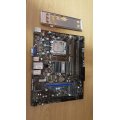 Motherboard + E5300 Dual Core Intel CPU + Backplate + Asus Crosshair Formula Motherboard