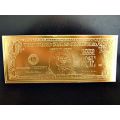 Gold Foil Dollar Note - 1999 $1 Gold Foil Note - Limited Numbers