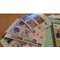 ** Big Lot Of Stamps And Postcards. From All Over. One Bid For All. Please See All Pictures **