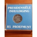 ** Beautiful 1994 Proof Presidential Inauguration R5 In Blue perspex Box **