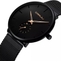 CRRJU Minimalist Ultra-Thin Stainless Steel Wristwatch