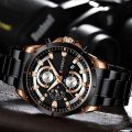 Curren Black Quartz Movement Luxury Men`s Watches