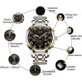LIGE Full Steel Chronograph Watch For Men With Black Dial