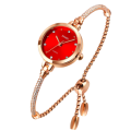 Skmei Thin Premium Crystal-Accented Womans Watch Red Edition