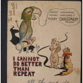 Raphael Tuck Cartoon Christmas POSTCARD - I Cannot Do Better Than Repeat