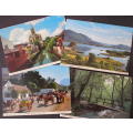 Four John Hinde POSTCARDS of Ireland and Cornwall