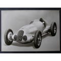 Mercedes Benz Motoring POSTCARD - 1937 Supercharged Formula Racing Car