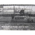 Vintage Photgraphic POSTCARD - Mr. Hubert`s Biplane - Aerial Mail 1911