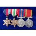 - WW2 Group of 4 x Medals Awarded to N.S Hewitt -