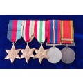 - WW2 Group of 5 x Medals with 8th Army Clasp Awarded to V.A. Perfect -