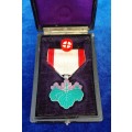 - Imperial Japanese Order of the Rising Sun 7th Class Medal with Rosette Boxed -