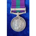 -  General Service Medal with Palestine Clasp 1945 - 1948 to EC.13264 PTE. B.R Amfhikela. A.P.C. -