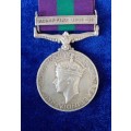 -  General Service Medal with Palestine Clasp 1945 - 1948 to AS. 10437 PTE. A. Khenthe. A.P.C. -