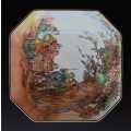 Vintage Royal Doulton Square Plate - Under The Greenwood Tree - D6341