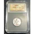 Kingdom of Italy 1930R 5 Lire Silver Coin - GRADED AU50