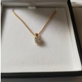 0.368 carat diamond pendant [certified] on 18 carat gold chain