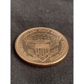 Liberty Golden State mint - 1 AVDP ounce copper round