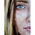 Portrait Study, oil painting by Danie Cronje on canvas linen, unframed