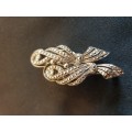 Rare Art deco 1920`s to 1930s silver brooch that also turns into earings