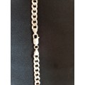 Extra Long, very heavy sterling silver chain