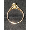 Genuine solid 18ct yellow gold with a genuine solitaire diamond ring